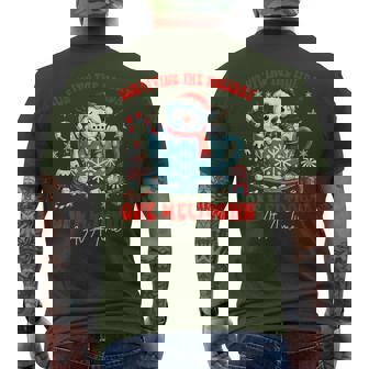 Xmas Surviving The Holiday One Meltdown At A Time Snow Men's T-shirt Back Print | Seseable CA