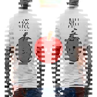 Apples Cinnamons Matching Couple Costume BFF Halloween Funny Men's Back Print T-Shirt - Monsterry