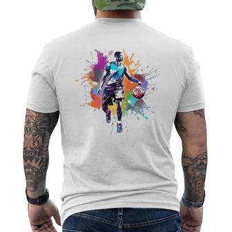 Basketball Graffiti Ball Sport T-Shirt mit Rückendruck - Geschenkecke