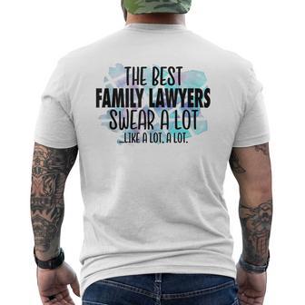 The Best Family Lawyers Swear a Lot Cussing Family Lawyer Tank Top Men's Back Print T-Shirt - Monsterry