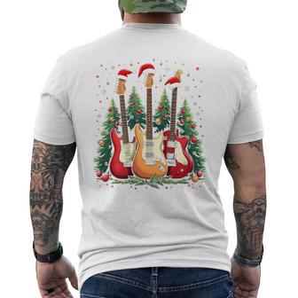 Christmas Electric Guitars Men's T-shirt Back Print - Thegiftio UK