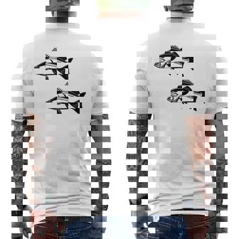 Cute Snook Fish Men's T-shirt Back Print | Mazezy