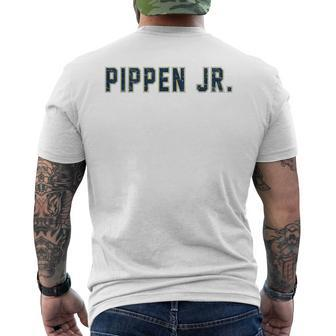 Distressed Team Pippen Jr Last Name Proud Family Gray T-Shirt mit Rückendruck - Geschenkecke