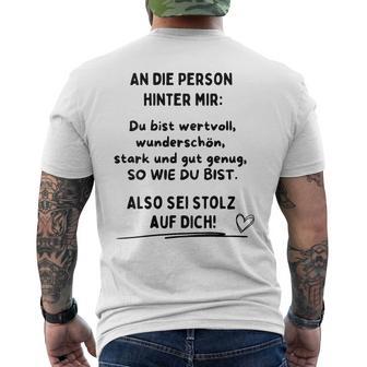 Du Bist Gut Genug Gray T-Shirt mit Rückendruck - Geschenkecke