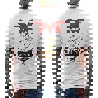 ELF COSTUME Christmas Meme Collar Belt Men's Back Print T-Shirt - Monsterry