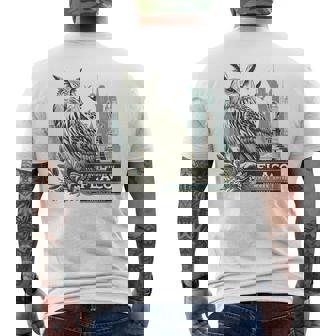 Flaco New York City's Free Spirit Tribute Eurasian Eagle Owl Tank Top Men's Back Print T-Shirt - Monsterry