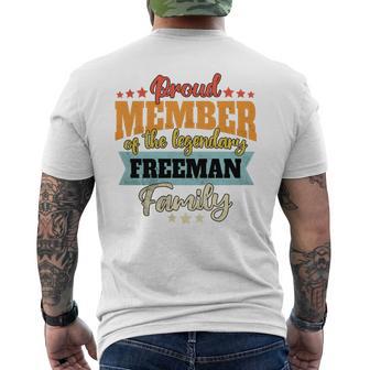 Freeman Nachname Freeman T-Shirt mit Rückendruck - Geschenkecke