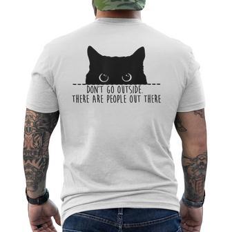 Cat Leute Da Draußen Cat French Language T-Shirt mit Rückendruck - Geschenkecke