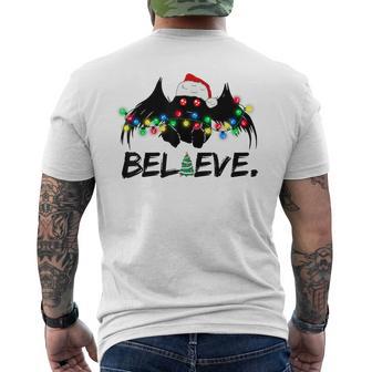 Mothman Christmas Cryptid Believes In Cryptozoology Men's T-shirt Back Print - Thegiftio UK