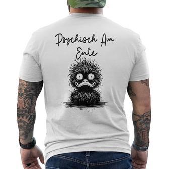 Psychisch Am Ente Psychisch Am Ente Gray T-Shirt mit Rückendruck - Geschenkecke