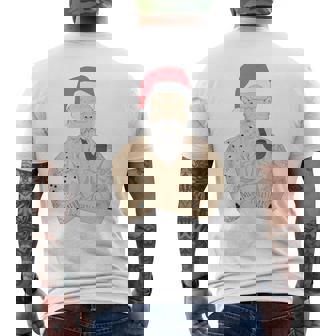 Hipster Tattoo Santa Tacky & Ugly Christmas Party ABX044 Men's Back Print T-Shirt - Monsterry