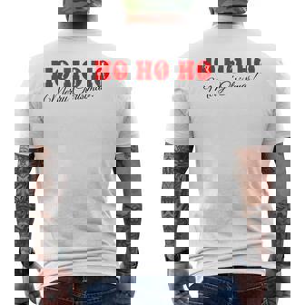 Ho Ho Ho Merry Christmas Santa Bitches Men's Back Print T-Shirt - Monsterry