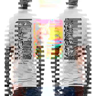 Iberian Lynx Lynx Pardinus 70s Vintage Animal Lover Tank Top Men's Back Print T-Shirt - Monsterry