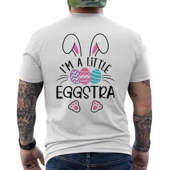 I’m A Little Eggstra Easter Bunny Cute Kids Toddler Men's Back Print T-Shirt - Monsterry