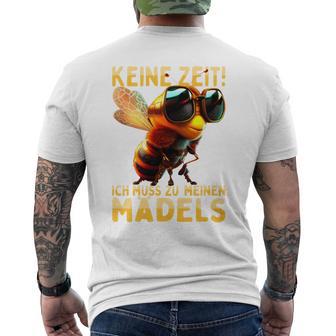 Keine Zeit Ich Muss Zu Meinen Mädels Bienenzüchter Bienen Long-Sleeved T-Shirt mit Rückendruck - Geschenkecke