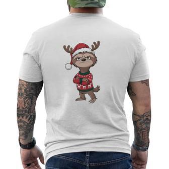 Lustiger Spruch Weihnachts Faultier Rentier War Ausverkauft T-Shirt mit Rückendruck - Geschenkecke