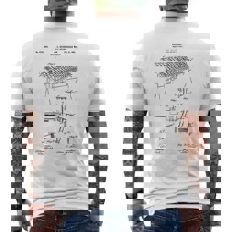 Marimba Blueprint Vintage Patent Instrument Marimba Player Men's Back Print T-Shirt - Monsterry