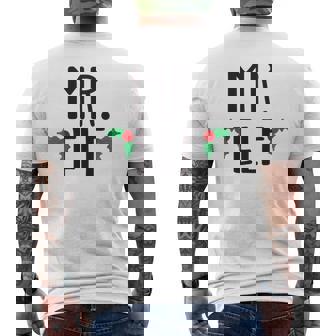 Mr Elf Family Christmas Men's Back Print T-Shirt - Monsterry