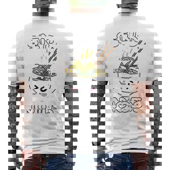Send Noods Ramen Kawaii Anime Japanese Pasta Bowl Men's Back Print T-Shirt - Monsterry