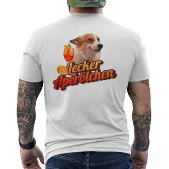 Tasty Aperölchen Holy Corgi Spritz-Tour Dog Spritzy T-Shirt mit Rückendruck - Geschenkecke