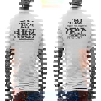 Team Rieck Stolze Familie Nachname Geschenk T-Shirt mit Rückendruck - Geschenkecke