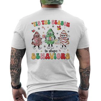 Tis The Season To Shape Behavior Behavior Analyst Christmas Men's T-shirt Back Print - Thegiftio UK