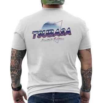 Tsubasa Namenshemd Ästhetischeaporwave 80Er 90Er Jahre Nachname T-Shirt mit Rückendruck - Geschenkecke