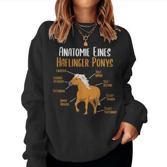 Anatomy Of A Haflinger Pony Haflinger Horse Sweatshirt Frauen - Geschenkecke