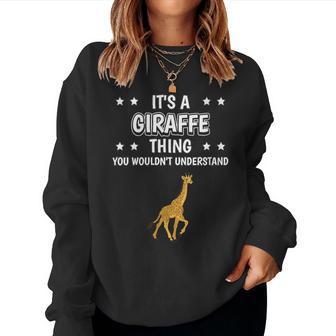 Damen Ist So Ein Giraffe Ding Lustiger Spruch Giraffen Mit-Ausschnitt Sweatshirt Frauen - Geschenkecke