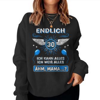 Endlich 30 Ähm Mama 30Th Birthday Son Daughter S Sweatshirt Frauen - Geschenkecke