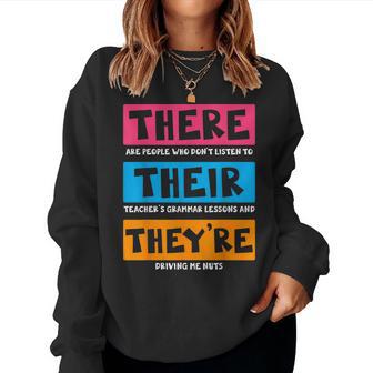 English Teacher Grammar Sweatshirt Frauen - Geschenkecke