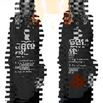 Georgia Girl Definition Hometown Home Georgia Roots Women Sweatshirt - Thegiftio