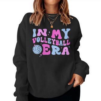 Groovy In My Volleyball Era Women Sweatshirt - Thegiftio UK