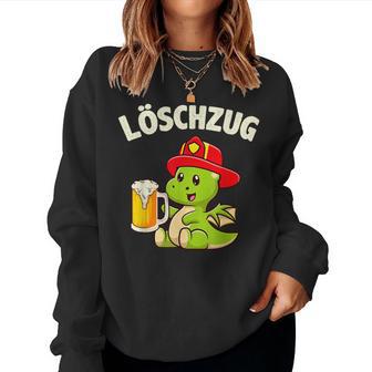 Löschzug Feuerwehr Beer Dino Fireman Sweatshirt Frauen - Geschenkecke