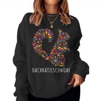 Oachkatzerlschwoaf Squirrel Tail Flowers Sweatshirt Frauen - Geschenkecke