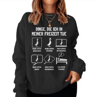 Running Duck Holder Duck Food Running Breeder Sweatshirt Frauen - Geschenkecke