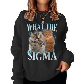 What The Sigma Meme Cat For Cat Lovers Women Sweatshirt - Thegiftio UK