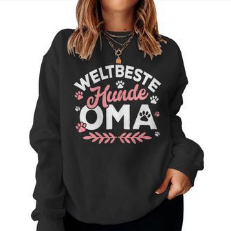 Women's Dog Slogan Love World Best Dogs Oma Sweatshirt Frauen - Geschenkecke