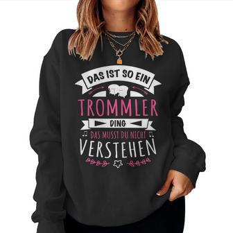 Women's Konga Drummler Musician Das Ist So Ein Trmmel Ding S Sweatshirt Frauen - Geschenkecke