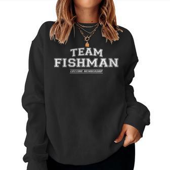 Women's Team Fishman Proud Surname Last Name Sweatshirt Frauen - Geschenkecke