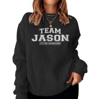 Women's Team Jason Proud Surname Last Name With-Neck Sweatshirt Frauen - Geschenkecke