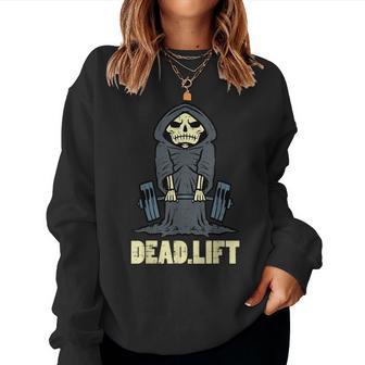 Workout Skeleton Deadlift Gym Training Exercise Women Women Sweatshirt - Thegiftio UK