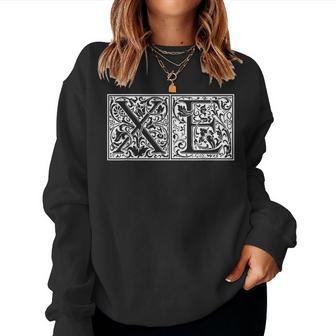 Xe Initials X E Name Last Name Onomastics Onomatology Sweatshirt Frauen - Geschenkecke