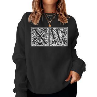 Xw Initials X W Name Last Name Onomastics Onomatology Sweatshirt Frauen - Geschenkecke