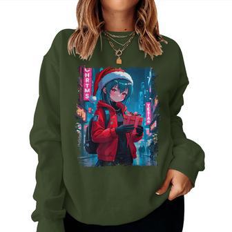 Anime Girl Christmas Women Sweatshirt - Thegiftio UK