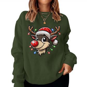 Christmas Children Reindeer Red Nose Xmas Sweatshirt Frauen - Geschenkecke