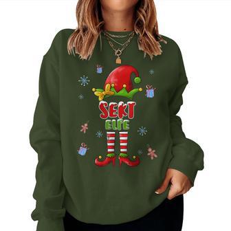 Christmas Outfit Sparkling Wine Elf Christmas Sweatshirt Frauen - Geschenkecke