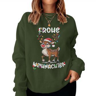 Christmas Women's Reindeer Merry Christmas Xmas Sweatshirt Frauen - Geschenkecke