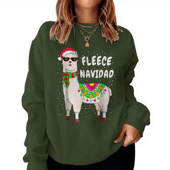 Llama Alpaca Christmas Fleece Navidad Sweatshirt Frauen - Geschenkecke