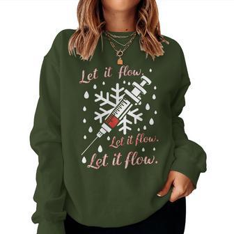 Phlebotomy Christmas Nurse Technician Medical Phleb Women Sweatshirt - Thegiftio UK